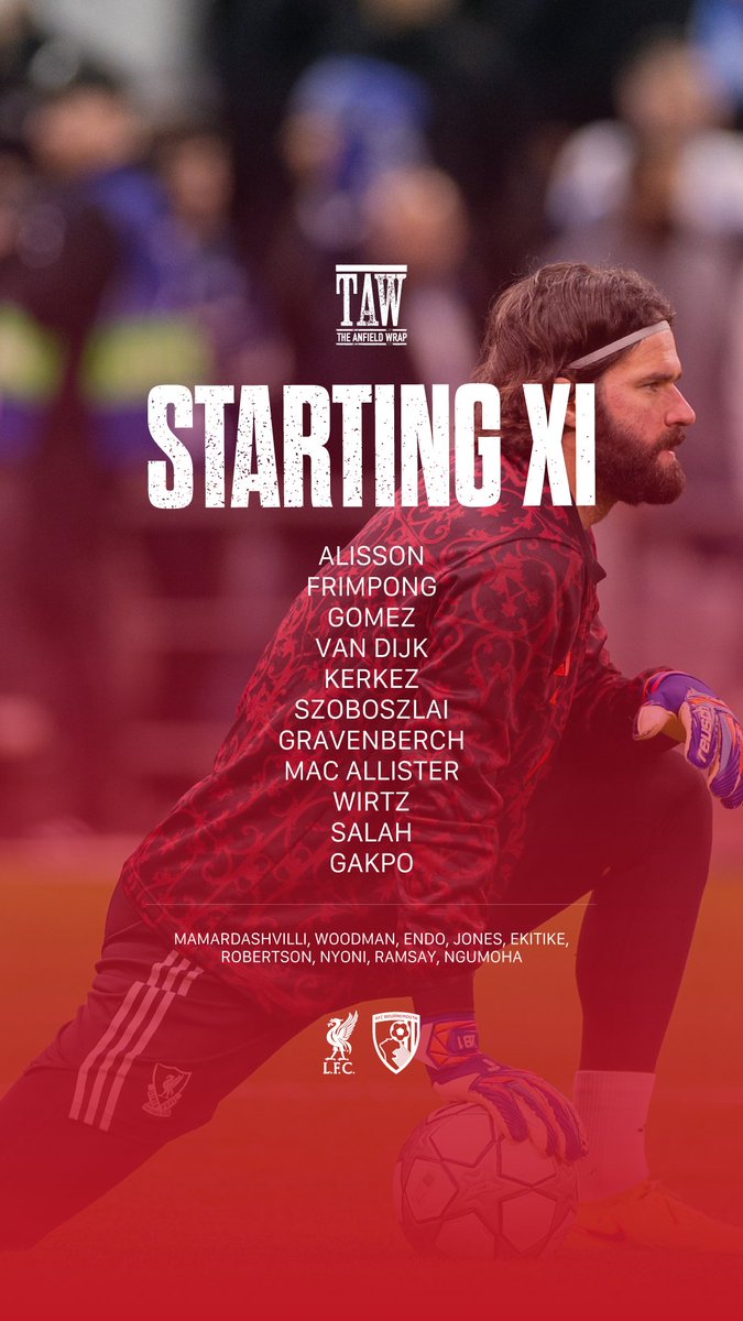 TheAnfieldWrap's tweet image. Todays starting XI...