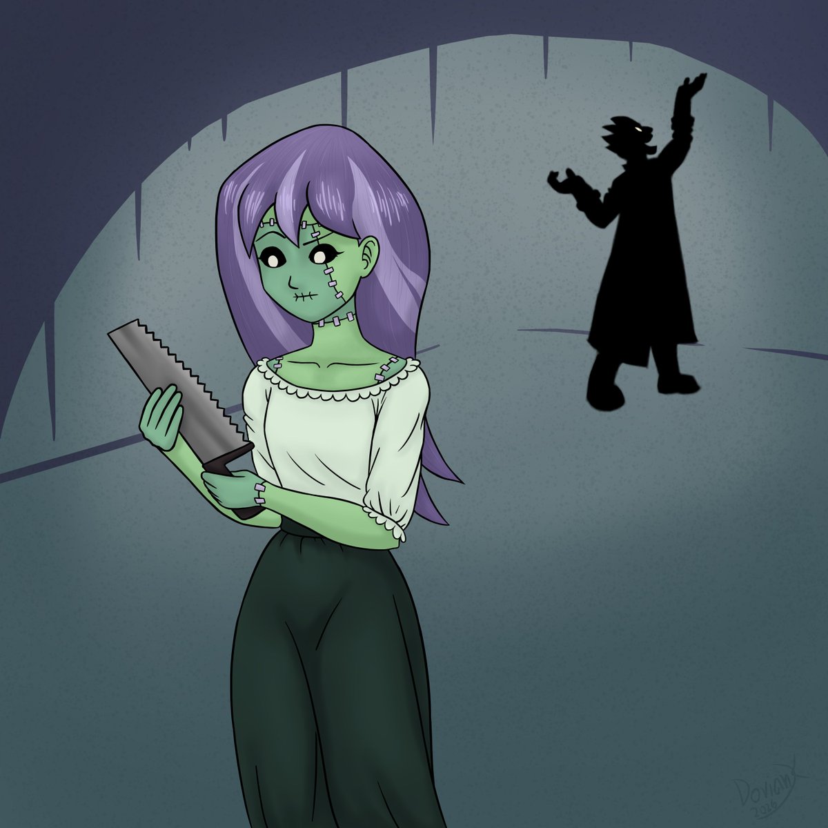 Dorioaniks's tweet photo. Franczeska is the main heroine in the @konrad_koko_pl 's newest webcomic - "In Stitches". Because I'm a fan of Koko's creations and I was bored and wanted to draw something I made this quick fanart.
#digitalart #fanart #InStitches #GrubymiNićmiSzyci https://t.co/7StGZCASXW