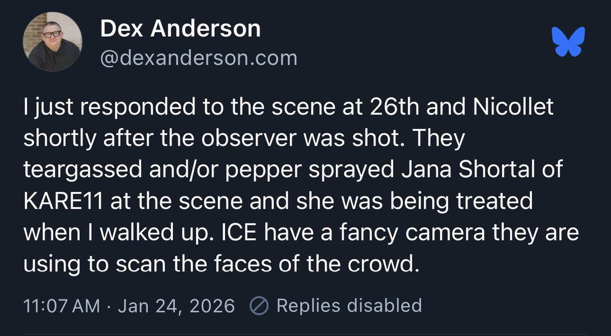 ICE allegedly using facial recognition cameras to scan witnesses of the shooting