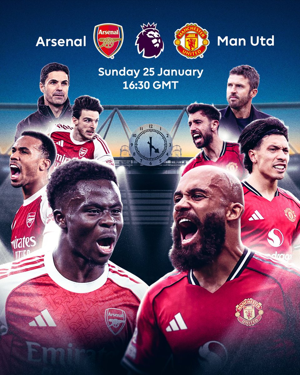premierleague's tweet image. See you there.

@Arsenal v @ManUtd under the lights at The Emirates 🤩