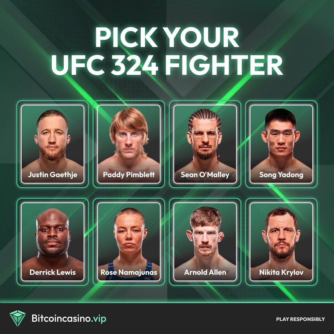 BtcVIPCasino's tweet image. UFC 324 is almost here 🔥

Pick your fighter for tonight - who you riding with?

Drop your pick in the replies 👇