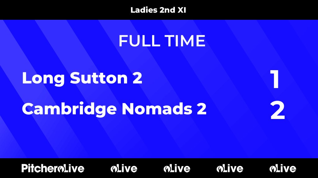 FULL TIME: Long Sutton 2 1 - 2 Cambridge Nomads 2
#LONCAM #Pitchero
cambridgenomadshockeyclub.co.uk/teams/74107/ma…