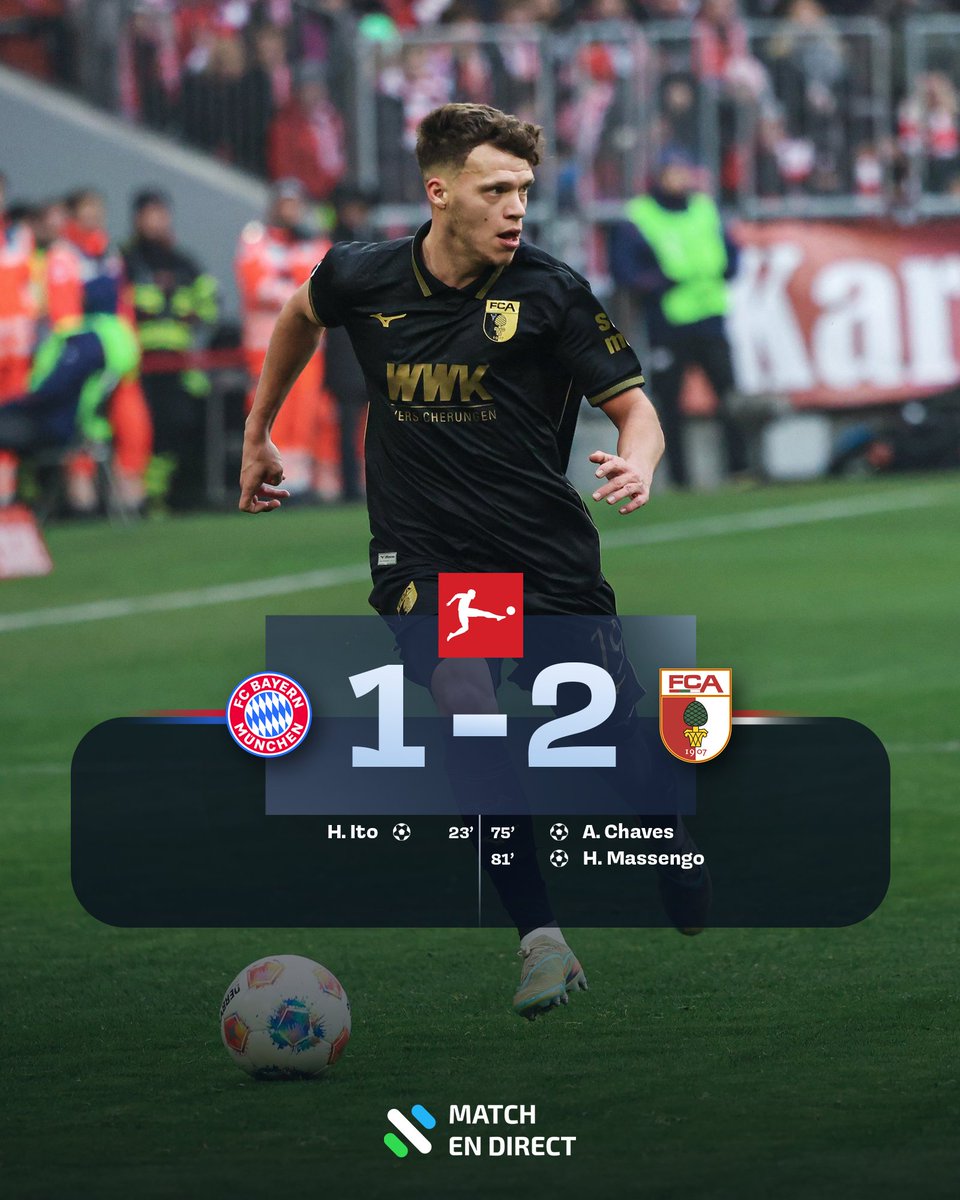 🚨 Le Bayern renversé par Augsbourg 

❌ Première défaite du Bayern en Bundesliga cette saison