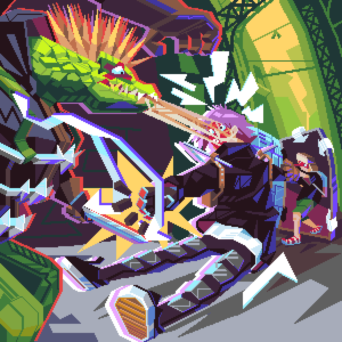 Cesium_No_Metal's tweet image. Face off

#pixelart #ドット絵 #dorohedoro