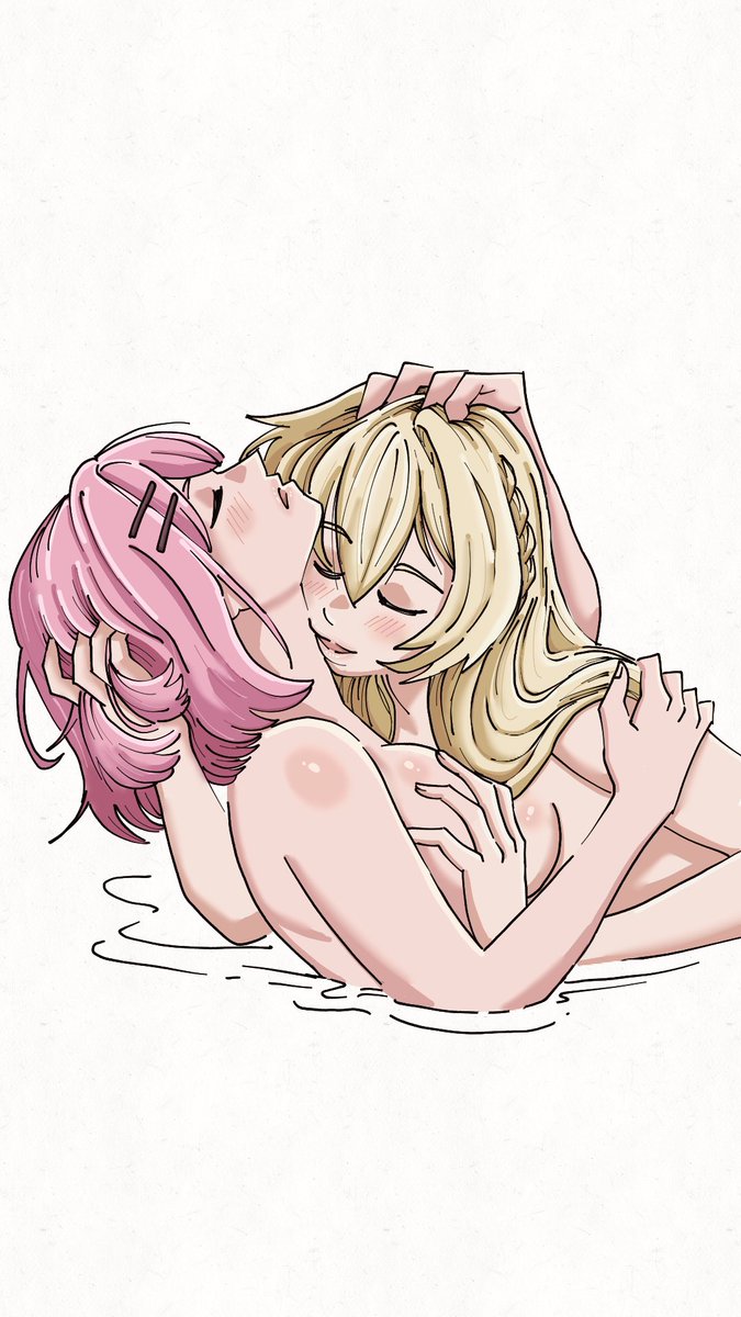 HellGoose's tweet photo. Renako &amp; Mai sharing an intimate bath
#WATANARE #yuri https://t.co/ssR0PrMjcd
