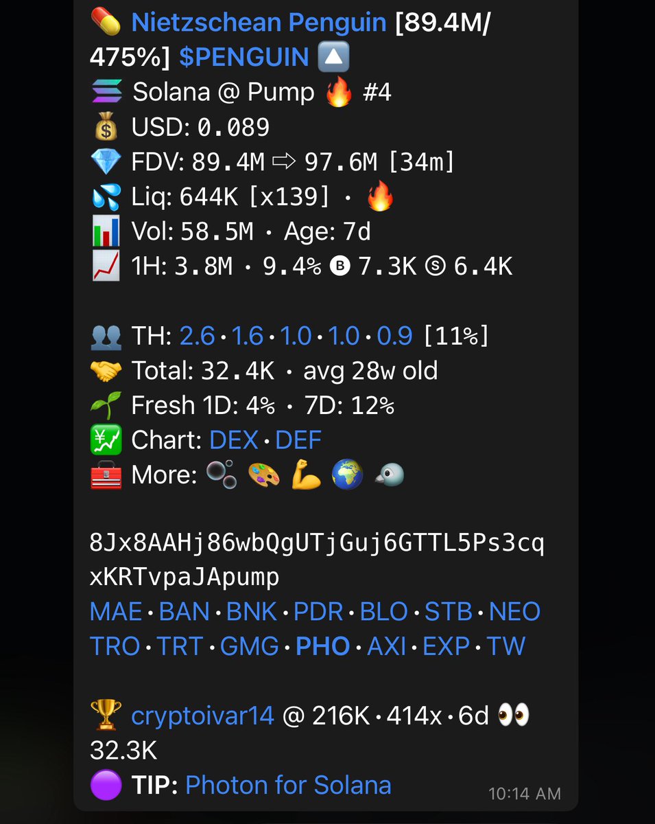 THO589's tweet image. correction**  414x $PENGUIN