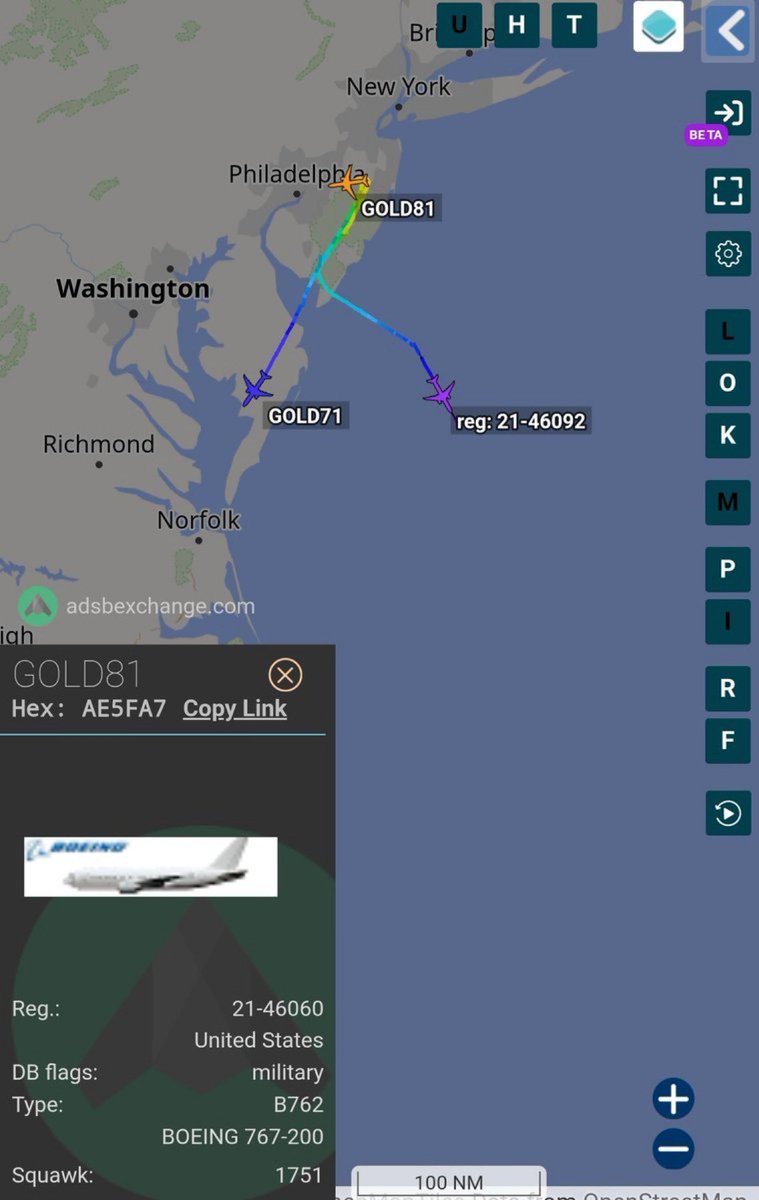stunorth69's tweet photo. 🇺🇸 USAF KC-46A Pegasus
21-46060/#AE5FA7/GOLD81
20-46073/#AE63B5/GOLD71
21-46092/#AE63C8/GOLD72
McGuire (KWRI)>Homestead (KHST)
Credit:@sipjack1776 https://t.co/8lvd9mK5sW