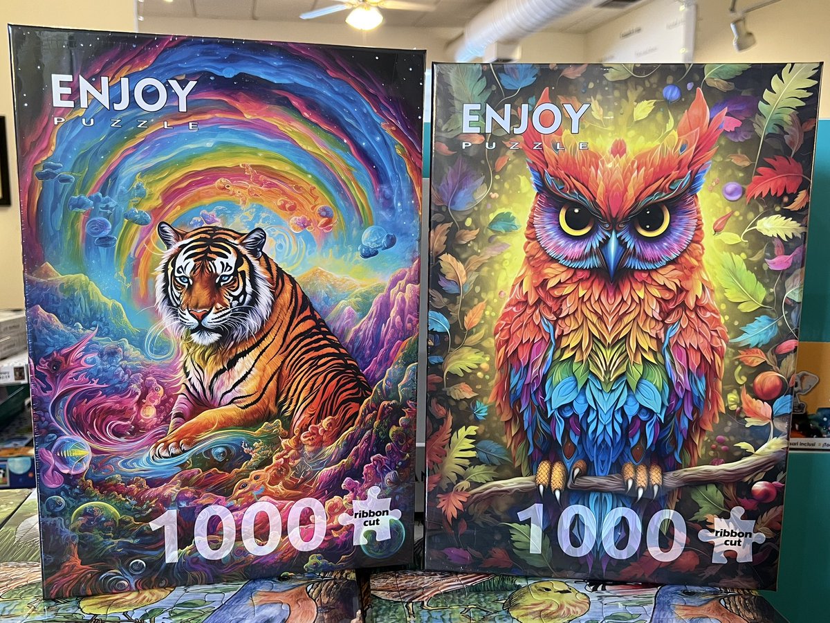 SusansBooksGift's tweet photo. Look at these!  This company of puzzles is amazing!!! We want them all!! https://t.co/b5c6FAm1JL
