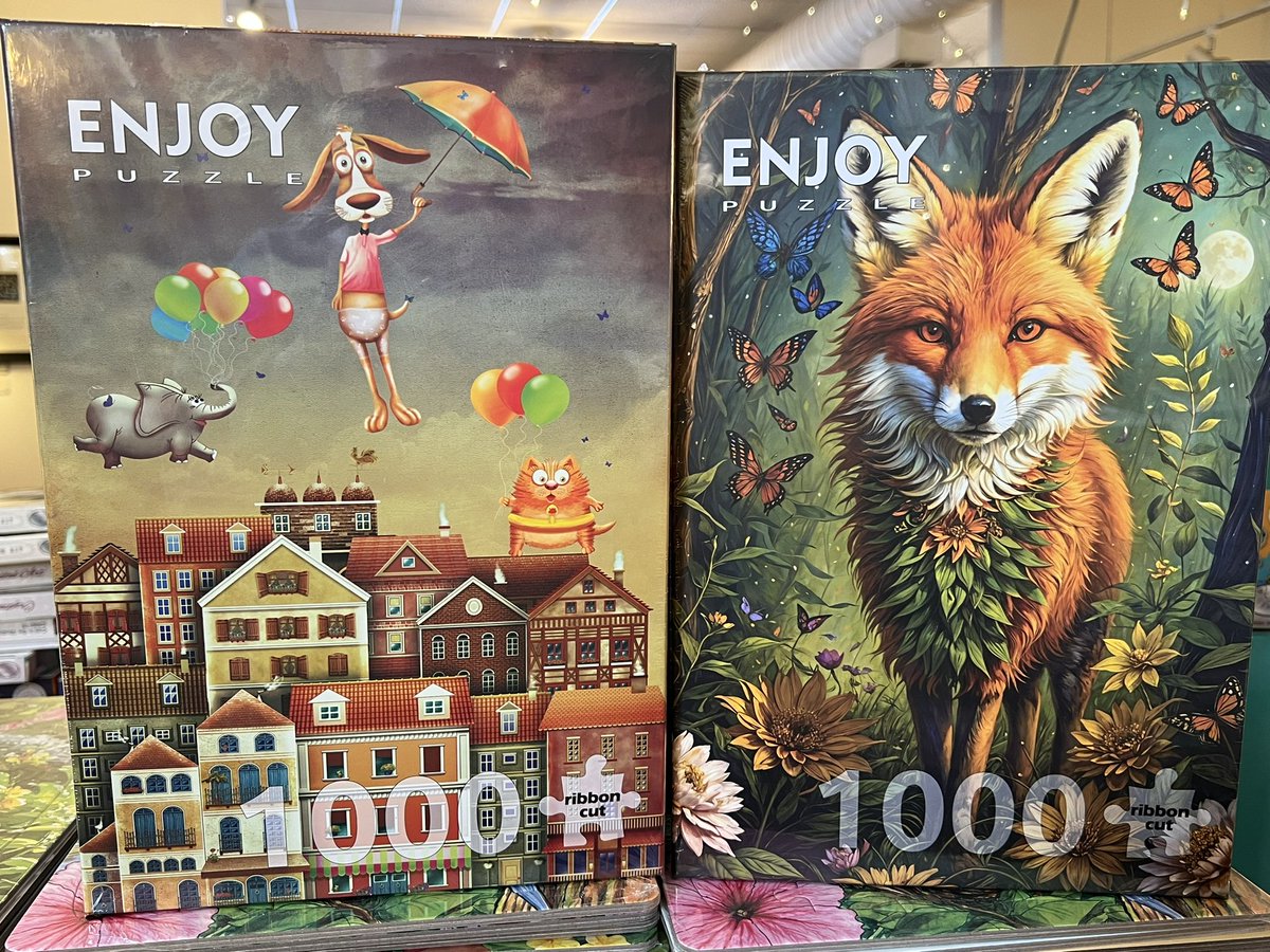 SusansBooksGift's tweet photo. Look at these!  This company of puzzles is amazing!!! We want them all!! https://t.co/b5c6FAm1JL