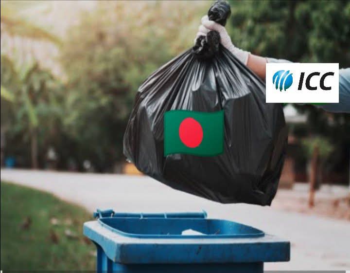 RealWahidaAFG's tweet photo. ICC throws the garbage 🇧🇩 in the dustbin 😂 https://t.co/90kFV7Qtm8