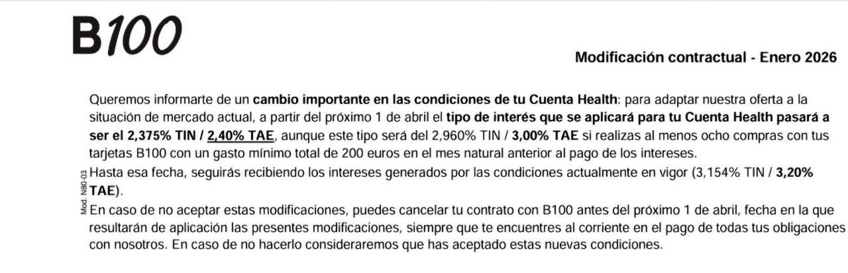 InvCurrante's tweet photo. @carrera_dinero El 1 de abril lo bajan a 2,40 sin condiciones. 

Las condiciones son que gastes con la tarjeta https://t.co/mqlprvTVyy