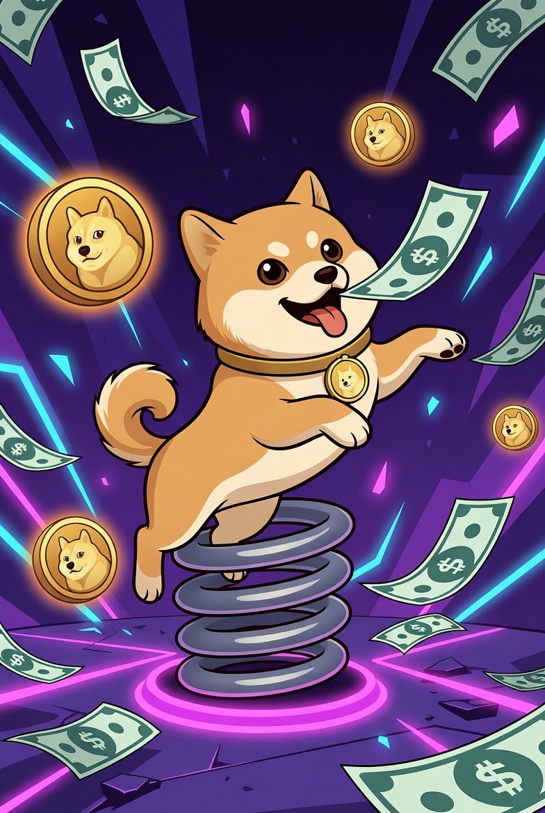 DOGE will bounce back up from this recent spring action🐕🚀 Buy now, smile  later😎 #Dogecoin #Crypto