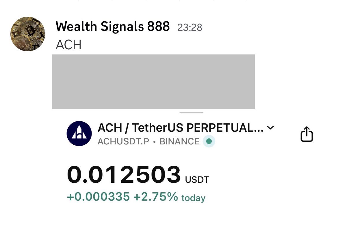 One signal shared in the VIP group $ACH VIP Futures execution only.👉bio  #cryptotrading #CryptoSignals #Crypto #ACHUSDT