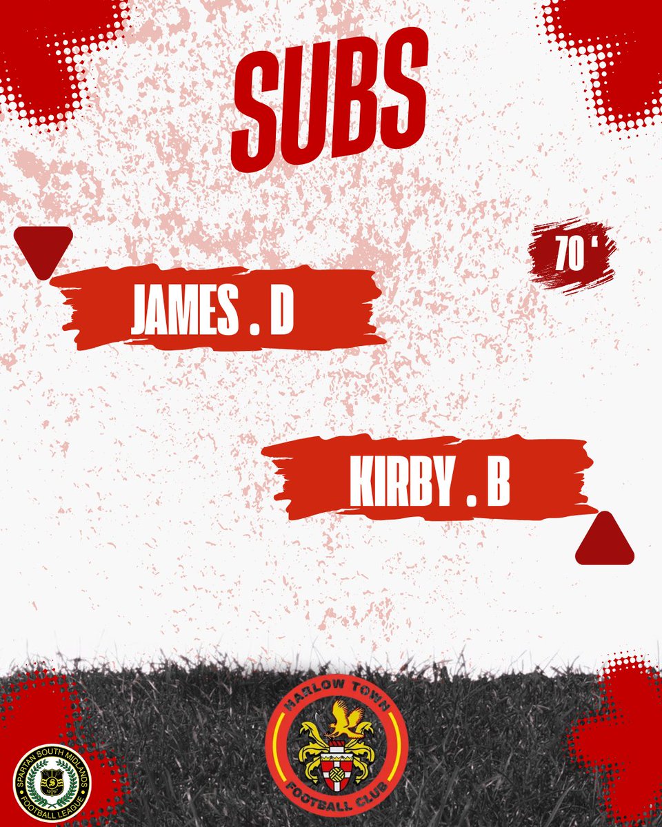 70' JAMES . D OFF 
      KIRBY . B   ON

COME ON HARLOW!