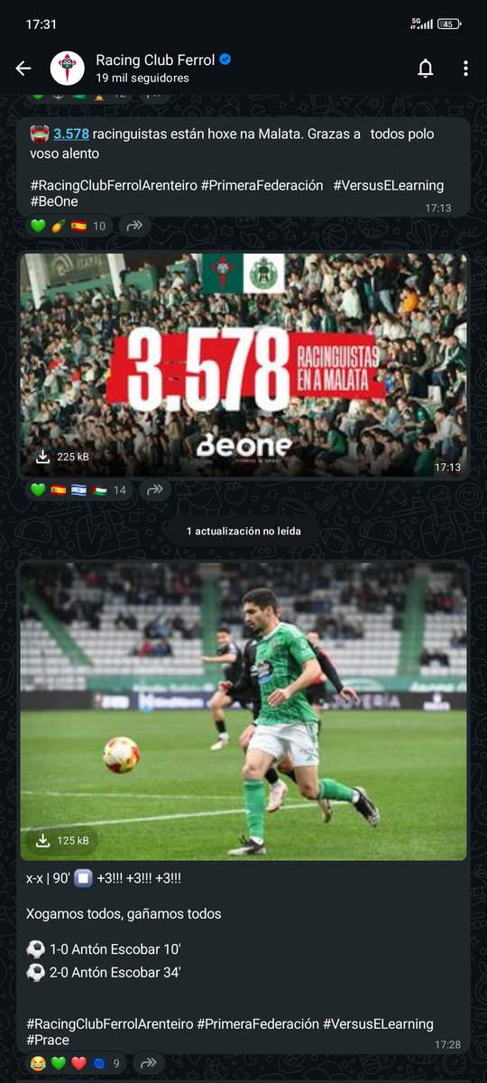 Comeza a segunda metade e suben a publicación coa plantilla preparada para o +3 final.. aínda sen resultado definitivo...

<a href="/racingferrolsad/">Racing Club Ferrol</a> o tema multimedia e rrss en fin... Puidendo ter fácil e na casa algo de calidade... Manda carallo.