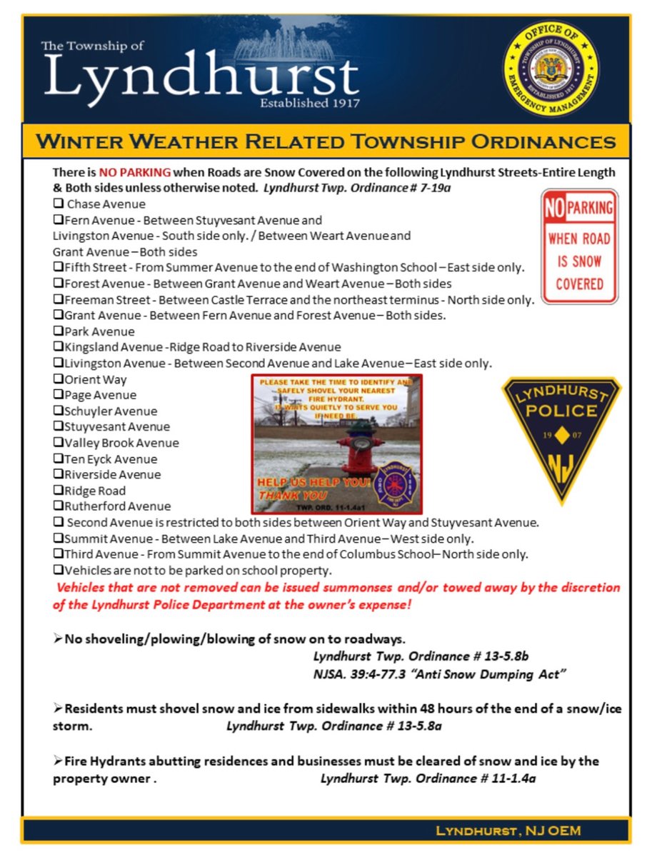 🚨State of Emergency: Snow Emergency Streets Zero Tolerance Enfocement  ocv.im/EYcmlTg