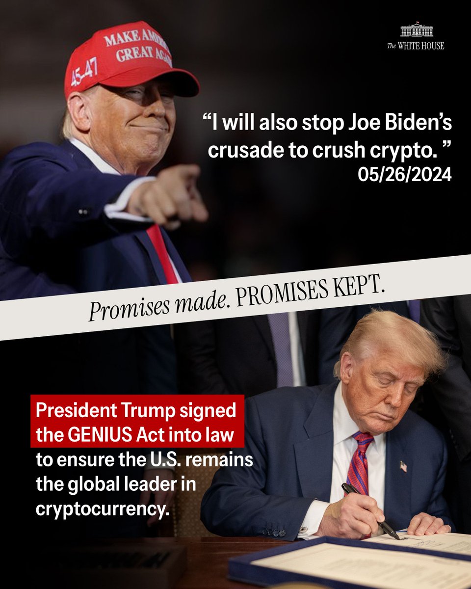 BitcoinArchive's tweet image. WHITE HOUSE: Thanks to President Trump, America is the CRYPTO CAPITAL of the WORLD! 🇺🇸🌎