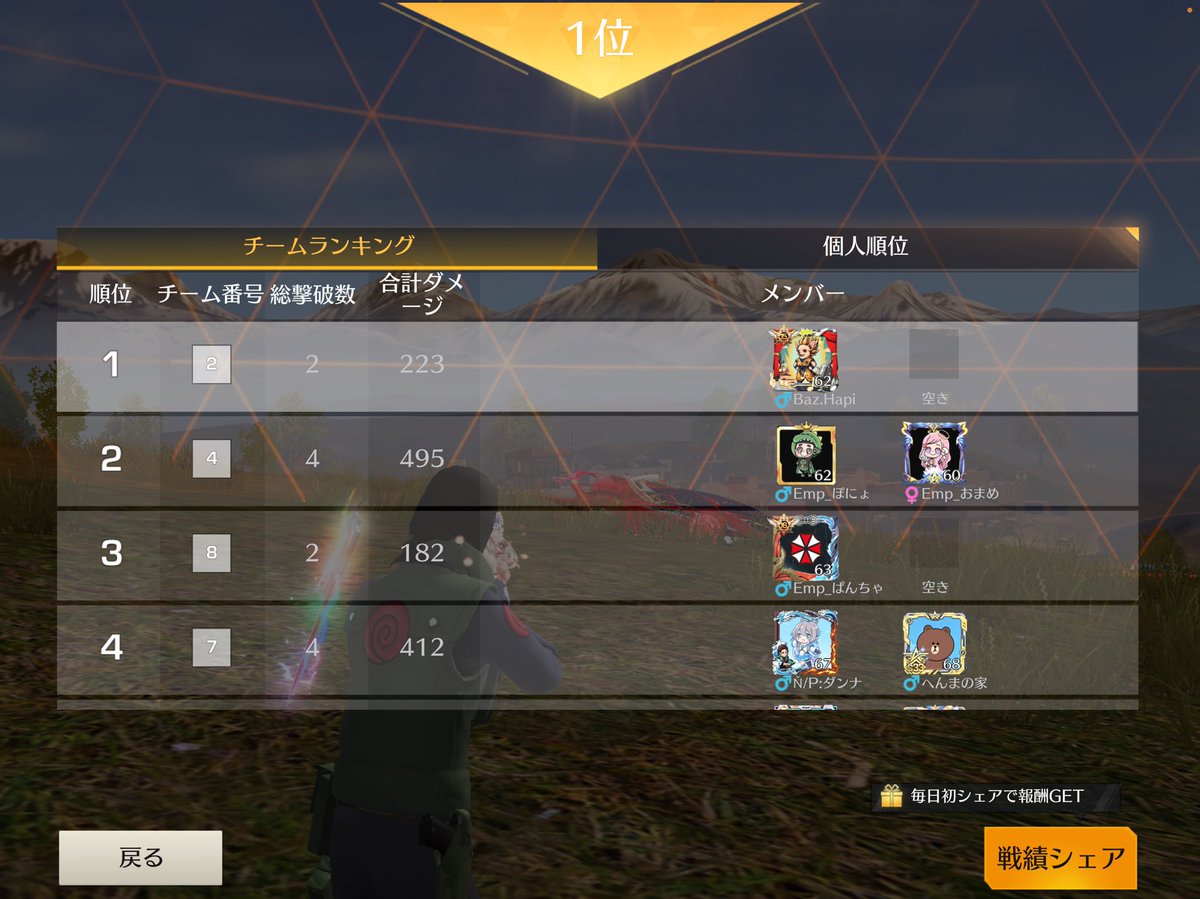 2026.1.18
迅速ぼっちデュオ1ドーン🥇