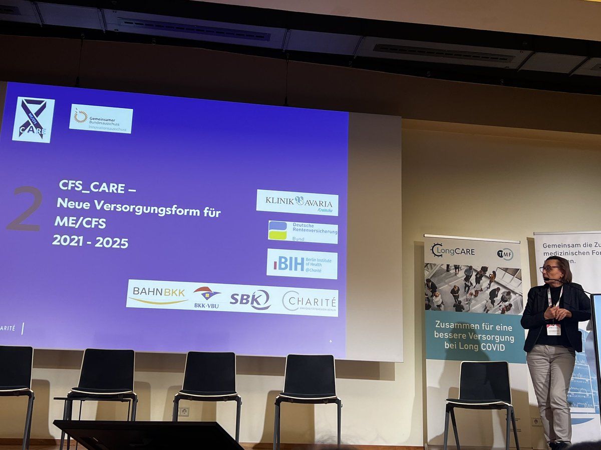 GrandeBettina's tweet photo. 1/2
Zum Abschluss der #LongCare Tagung am 22.1.26
ein klares Signal:
Bei #PEM keine #Reha.
Carmen Scheibenbogen stellte die CFS_CARE-Daten vor.
Primärer Endpunkt (SF-36 körperliche Funktion,12 Monate):
kein signifikanter Unterschied,
keine Verbesserung,
kein funktioneller Nutzen. https://t.co/lcRnWgu6fP