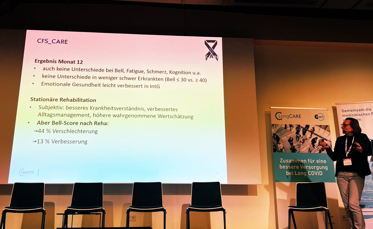 GrandeBettina's tweet photo. 2/2  CFS_CARE zeigte:
Nach stationärer #Reha 44 % Verschlechterung,
nur 13 % Verbesserung im #Bell-Score. Zudem keine Effekte auf Fatigue, Schmerz oder Kognition.
Das ist kein bloßes Null-Ergebnis, die Daten zeigen:
Reha bei #PEM #MECFS ist ein Risiko.
#PEMistnichtverhandelbar https://t.co/2s7OYeHaSm