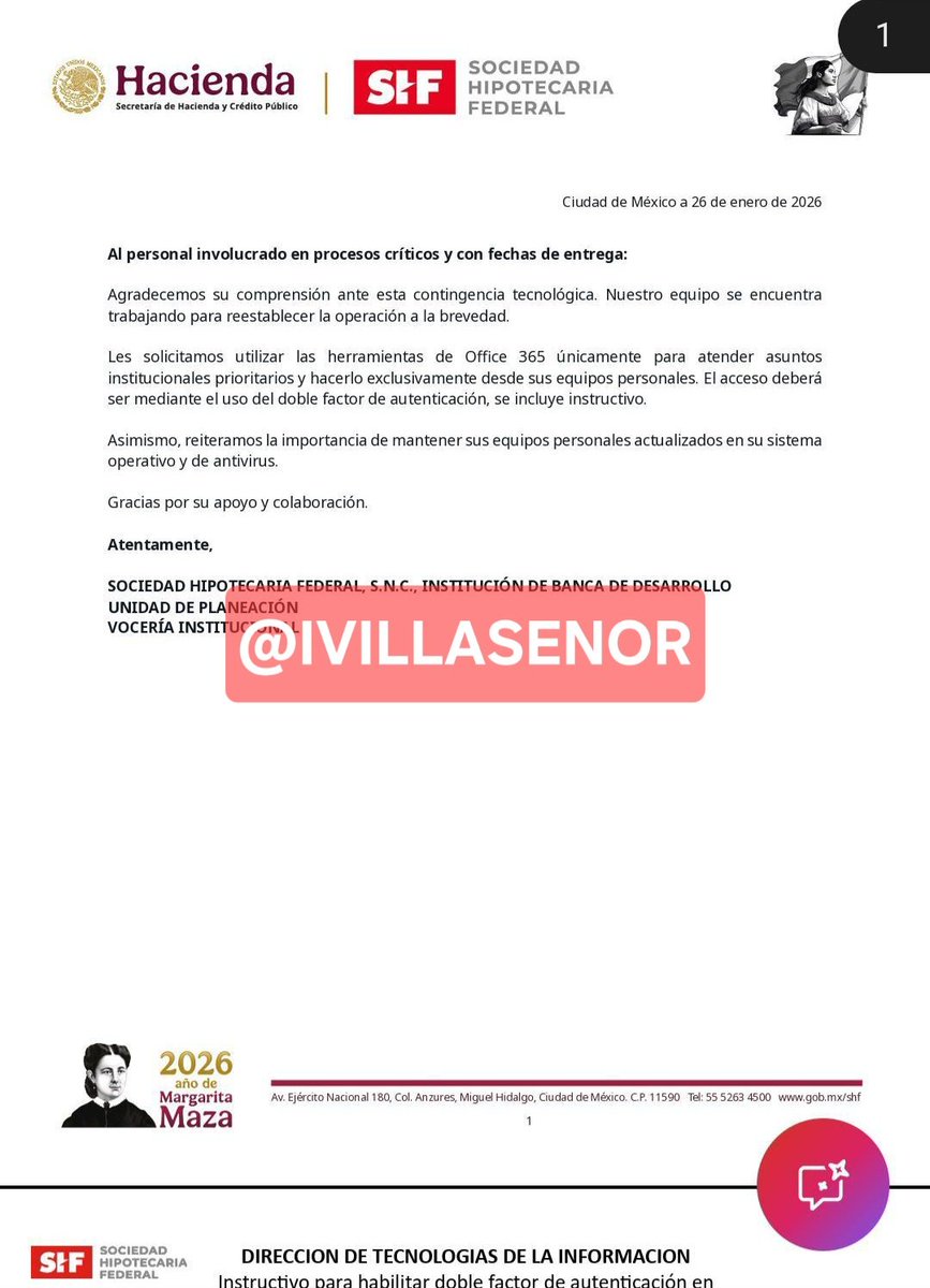 ivillasenor's tweet photo. 🔥 | Escándalo en SHF: hackeo tira sistemas, bloquea hipotecas ¡y operan sin bases de datos!

El ataque de LockBit 5.0 contra la institución del @GobiernoMX que permite otorgar créditos de vivienda se ha confirmado. Están técnicamente paralizados y quieren ocultarlo. 🧵