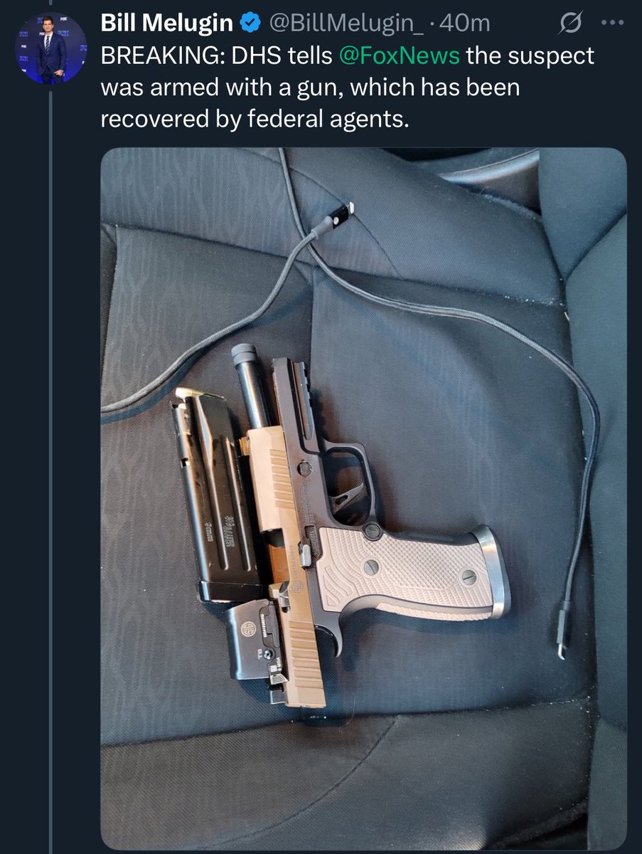 This is the end result of telling people to go harass federal agents and to bring a gun with you. The left is getting more people killed.