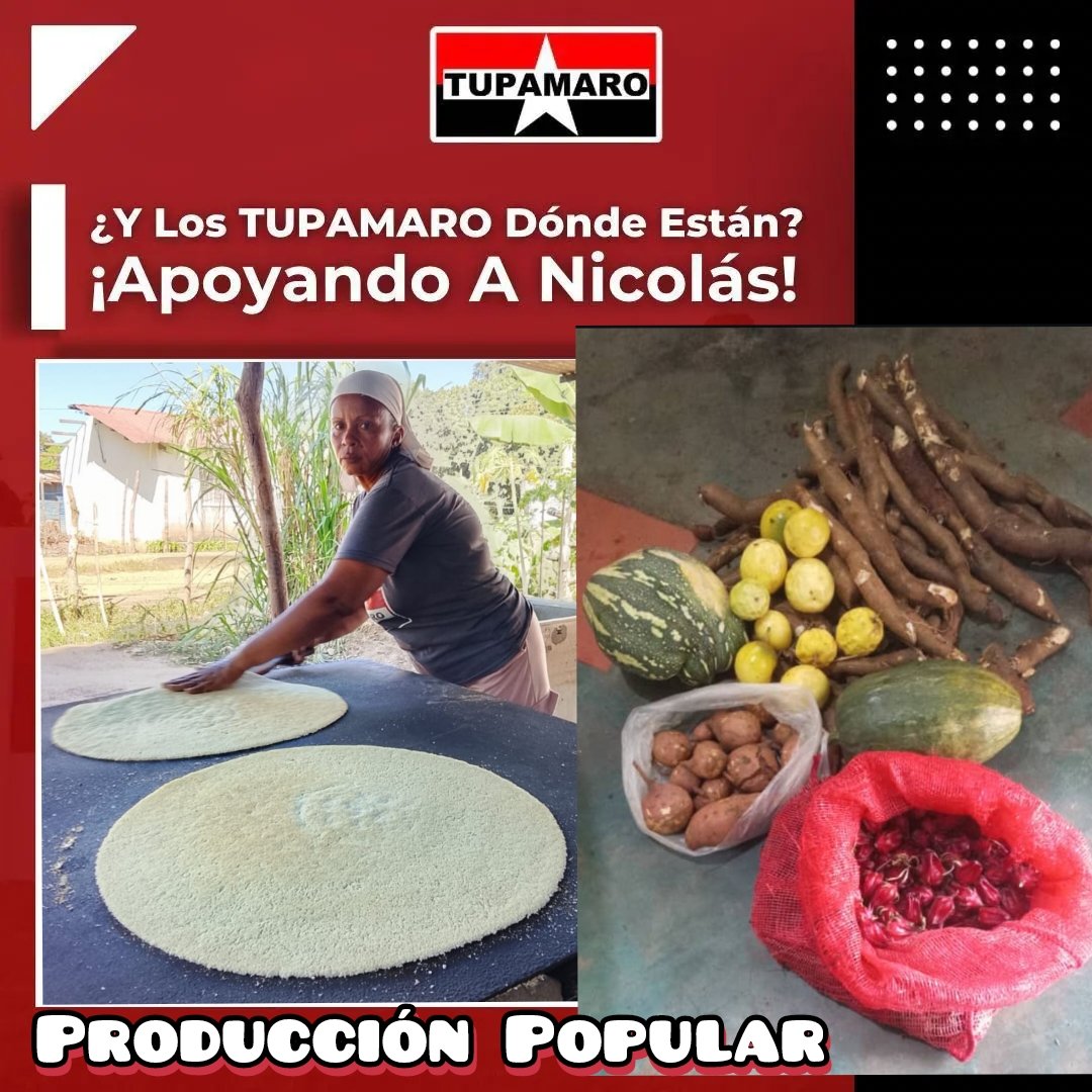 "La producción popular es el pilar fundamental para la soberanía, nuestra revolución debe ser capaz de producir con eficiencia y garantizar el bienestar del pueblo".
Desde el Mcpio Ezequiel Zamora continúa la elaboración de casabe impulsando la producción.
<a href="/WBenavides_MRT/">Williams Benavides</a>