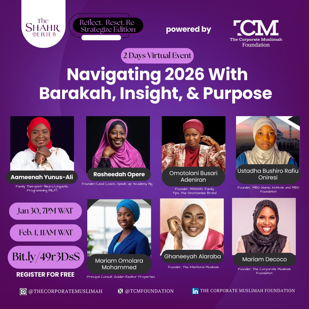tcm_foundation's tweet photo. Muslim Sisters Only:
If you’re entering 2026 craving direction without compromising your values and faith, then this is for you….

Sign up here: https://t.co/ndqD5YqErR 

Please retweet until more Muslim women see this. Program is free https://t.co/hrZ2XNQdZ6
