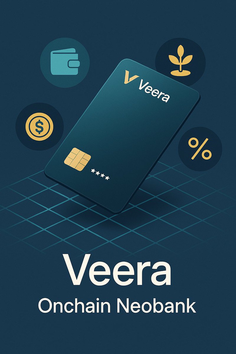 Rukeyoon's tweet image. Veera: onchain neobank done right!  Self-custodial wallet, auto-yield on stables (Aave/Ethena), tokenized assets, on-chain borrowing via FIS score, global Veera Card spending with cashback. Non-custodial &amp;amp; seamless. Who's earning &amp;amp; spending on Veera today? @On_Veera
