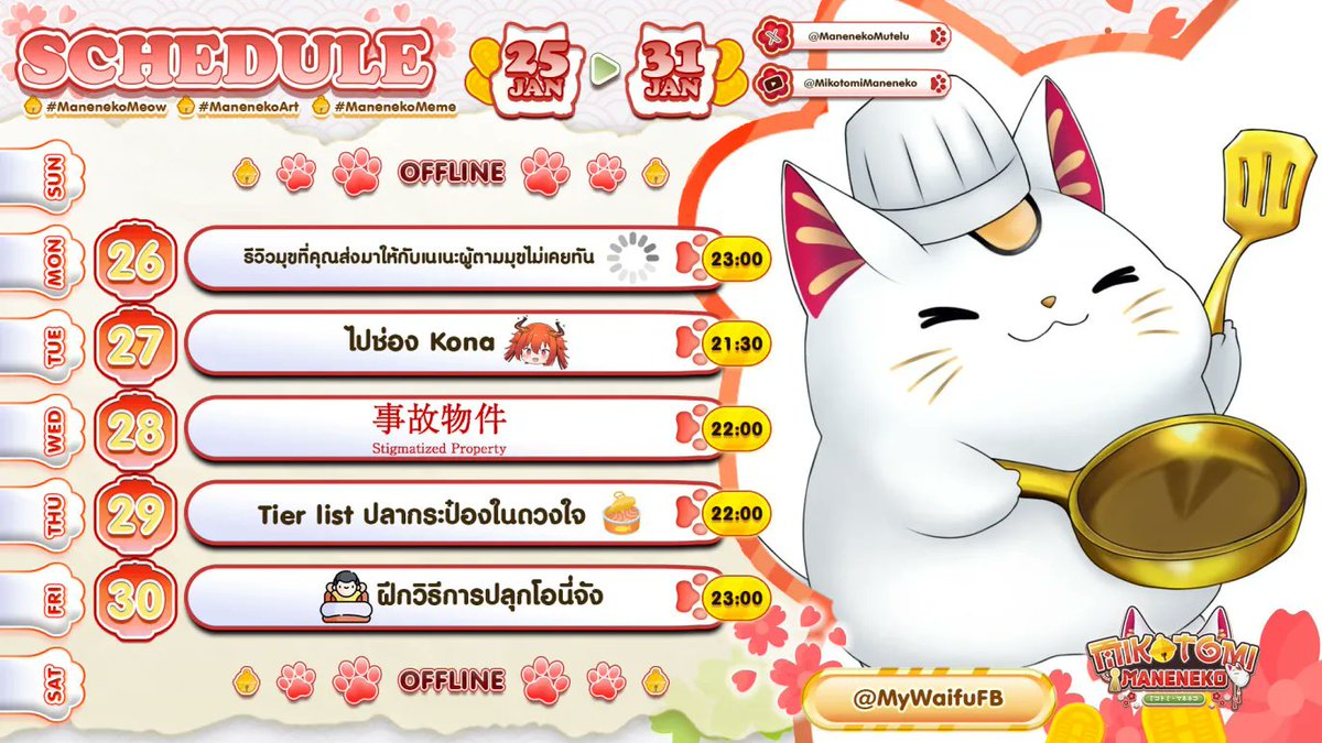 ก็ยังคงหนีไม่พ้นกับเกมผี งื้ออออออ มีเทียร์ปลากระป๋องด้วยยย วันนั้นน่าจะต้องพูดคุยกันยาวหน่อยนะคะพี่ๆ555 🐾
#ManenekoMeow #ManenekoArt #ManenekoMeme