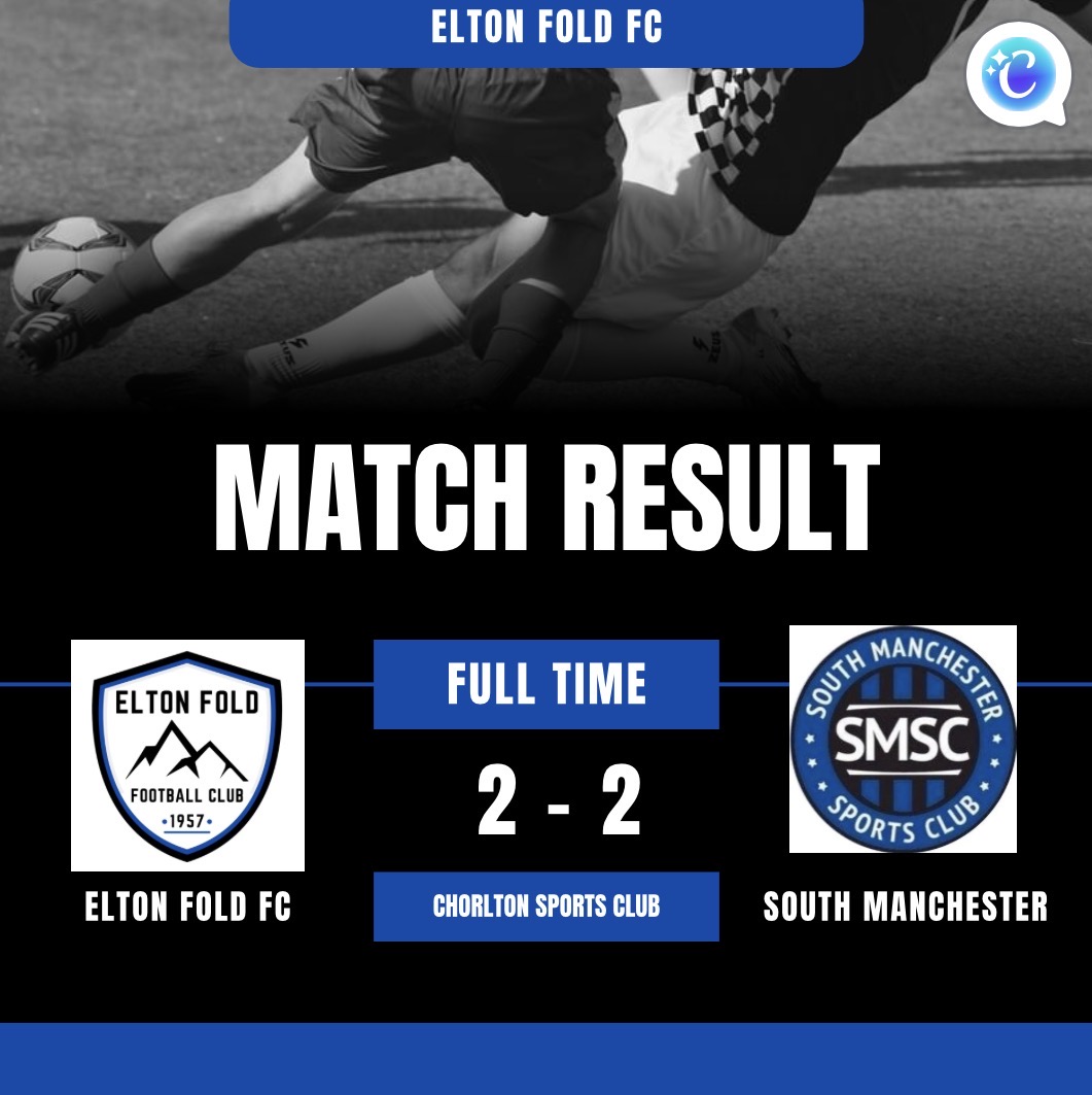 A late goal salvages a point on the road as goals from Jake Hindle and Robbie Nelson help us share the spoils with South Manchester