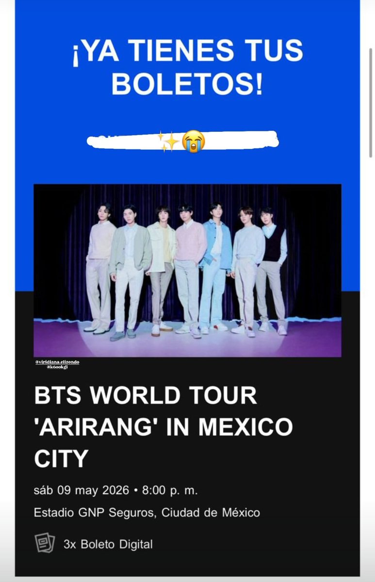 BBC1t402's tweet photo. Pos se los compré a mi ruka
Como ven 
Hoy cena pancho 
🗣️🔥🗣️🔥
#bts #ticketmaster #BTS_WORLDTOUR https://t.co/pWX9dOgrRI