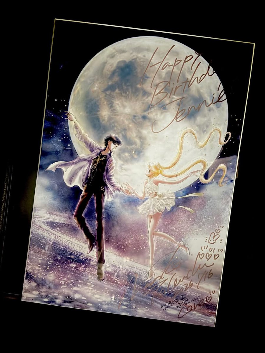 AniTVOfficial's tweet image. 'Sailor Moon' Creator Naoko Takeuchi gifts BLACKPINK's Jennie an Original Happy Birthday Artwork for her 30th Birthday.