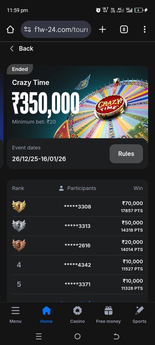 MohammadYo28413's tweet photo. @1win   FAKE TOURNAMENT.. https://t.co/1VgAEroDb9