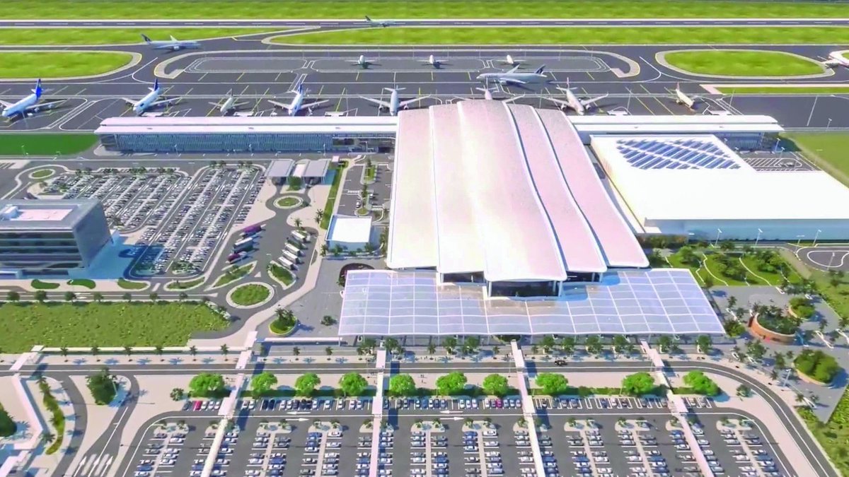 This is Bugesera International Airport in Rwanda which is being constructed by Urbacon Trading and Contracting (UCC) at a cost of $2 billion. Phase I is expected to be completed in 2028 and will be handling 7 million passengers a year but on its final phase in 2032, BIA will be