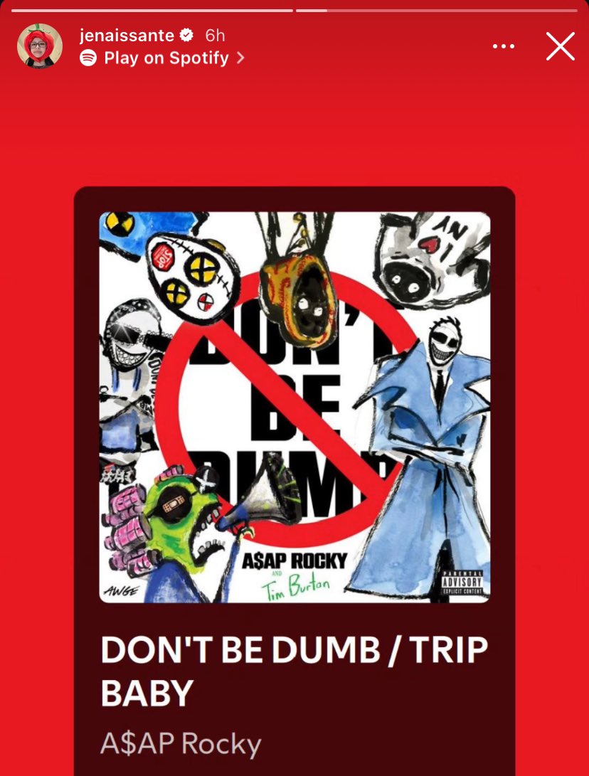 kpopiumm's tweet image. YUNJIN shared a song of A$AP Rocky's "Don't Be Dumb" on her Instagram stories!