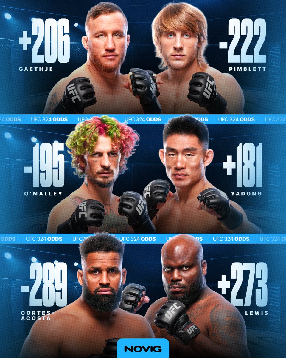 Novig's tweet photo. UFC 324 IS TONIGHT

Is Paddy ready to win the belt?