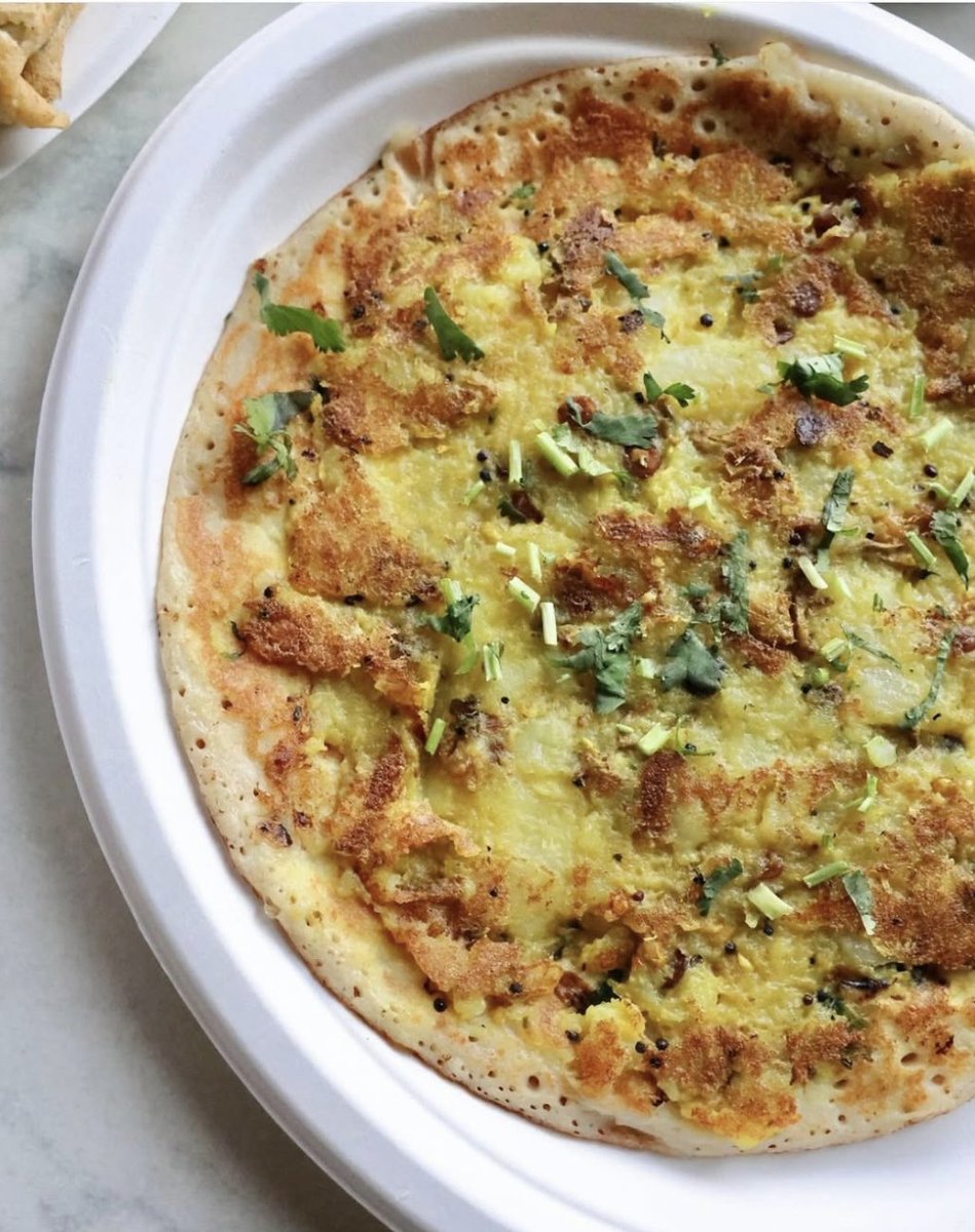 Have you tried the Masala Uttapam from <a href="/dcdosa/">DC Dosa King</a>? It's made with a white lentil base with crispy potatoes, a great protein source and delicious! Stop by Union Market or The Heights to pick one up or order at dcdosa.com. 📸: <a href="/dcdosa/">DC Dosa King</a>
