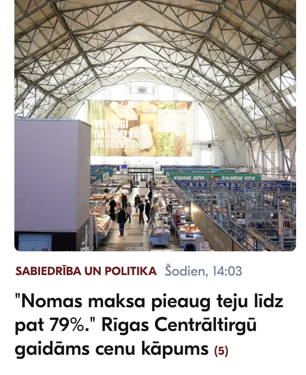 Lai padarītu vietējo ražotāju pārtiku konkurētspējīgāku, Progresīvie nomas maksu paaugstinās par 80 %. Veseli ēduši!!