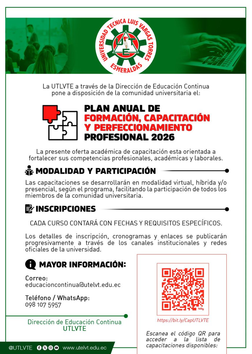 Universidad Técnica Luis Vargas Torres Esmeraldas tweet media