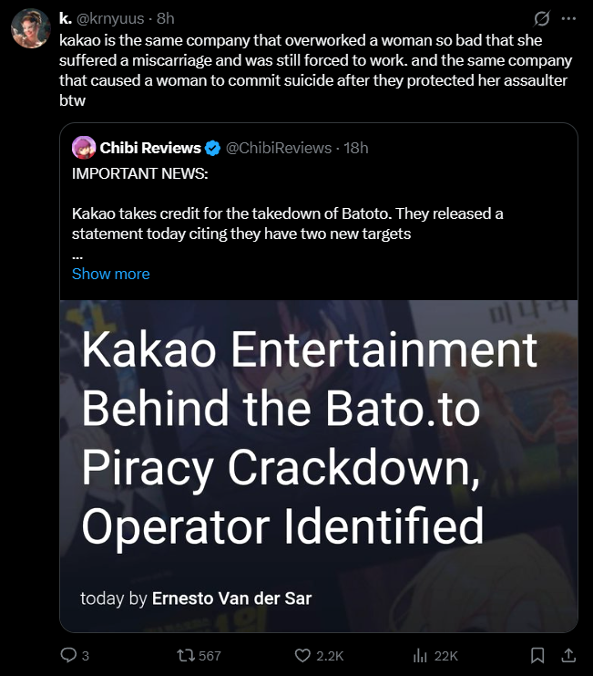 BDAKingKillua's tweet photo. Damn bro, kakao really took this person whole account down after this tweet thats crazyyyy they don't play 😭😭 https://t.co/CsEBs4JCm7