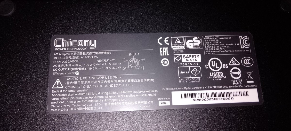 fitz43's tweet image. Does anybody know where to buy a power supply for a MSI trident 3 arctic edition 11th gen TC-028uk spec is in photos