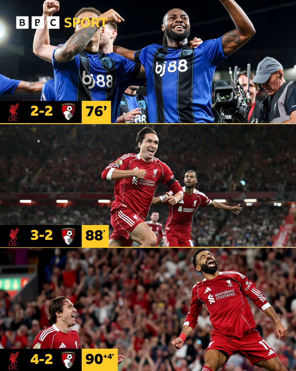 solentsport's tweet image. ⏮️Rewind to #AFCB's last match against Liverpool in the curtain-raiser for the 25/26 season 🍒

Can #AFCB enact revenge on the visitors this evening? 👀

Build-up coverage live now with commentary from @jordanclarkcouk and Joe Partington from 5:25PM ⬇️
bbc.co.uk/programmes/m00…