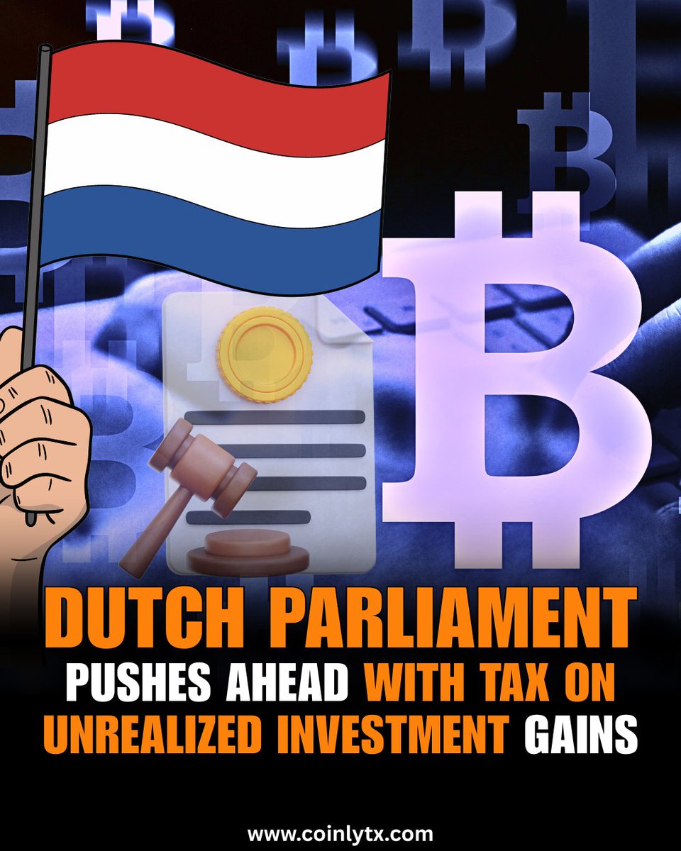 The Dutch government is moving to tax paper profits on financial assets,  including cryptocurrencies, as part of a major investment tax overhaul.  Despite concerns over volatility and capital flight, fiscal pressure is