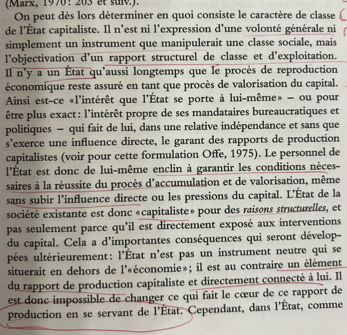 Spectre2Marx's tweet image. « L'État de la société existante est donc «capitaliste» pour des raisons structurelles (.) Il est donc impossible de changer ce qui fait le cœur de ce rapport de production en se servant de l'État. » ( Hirsch, Théorie matérialiste de l État)