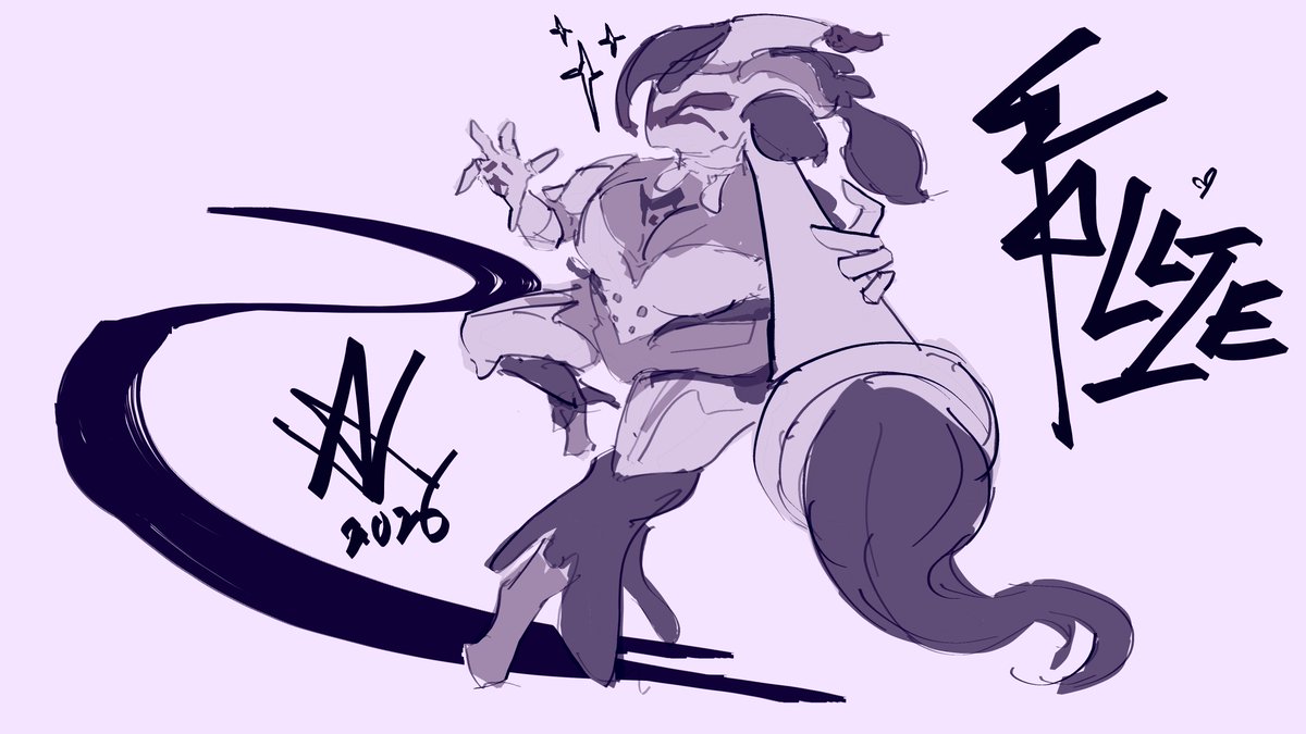 azvelyn's tweet image. quick doodle of follie &amp;amp; those comically big naruto brushes
#warframe
i think drawing saryn plus size paid off :DD
#warframefanart #tennocreate
wf bbw ftw frfr