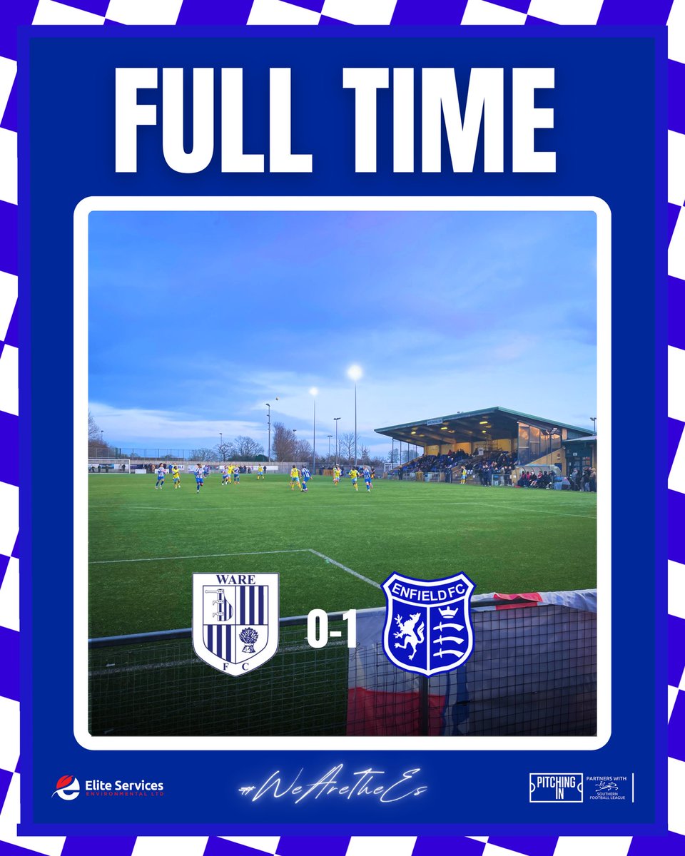 FULL TIME: Ware 0-1 Enfield 

Brathwaite secures a huge 1-0 win on the road. Thank you for your excellent support this afternoon.

#WeAreTheEs
