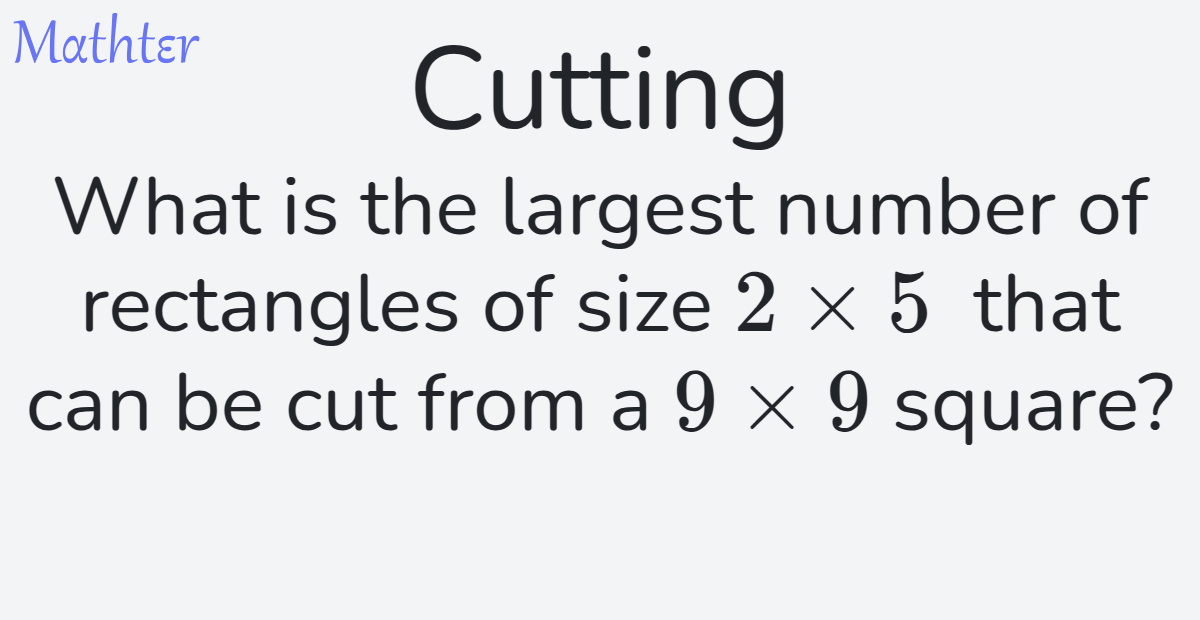 MathterRiddler's tweet photo. Puzzle from the Mathter website - Cutting: https://t.co/U7RLtjWcmx 
#Puzzle #AreaCalculation #ConstructinganExampleCounterexample #CutaShapeDissectionProblems #GridPaperGeometryLatticeGeometry https://t.co/Bo9z1s4CZs
