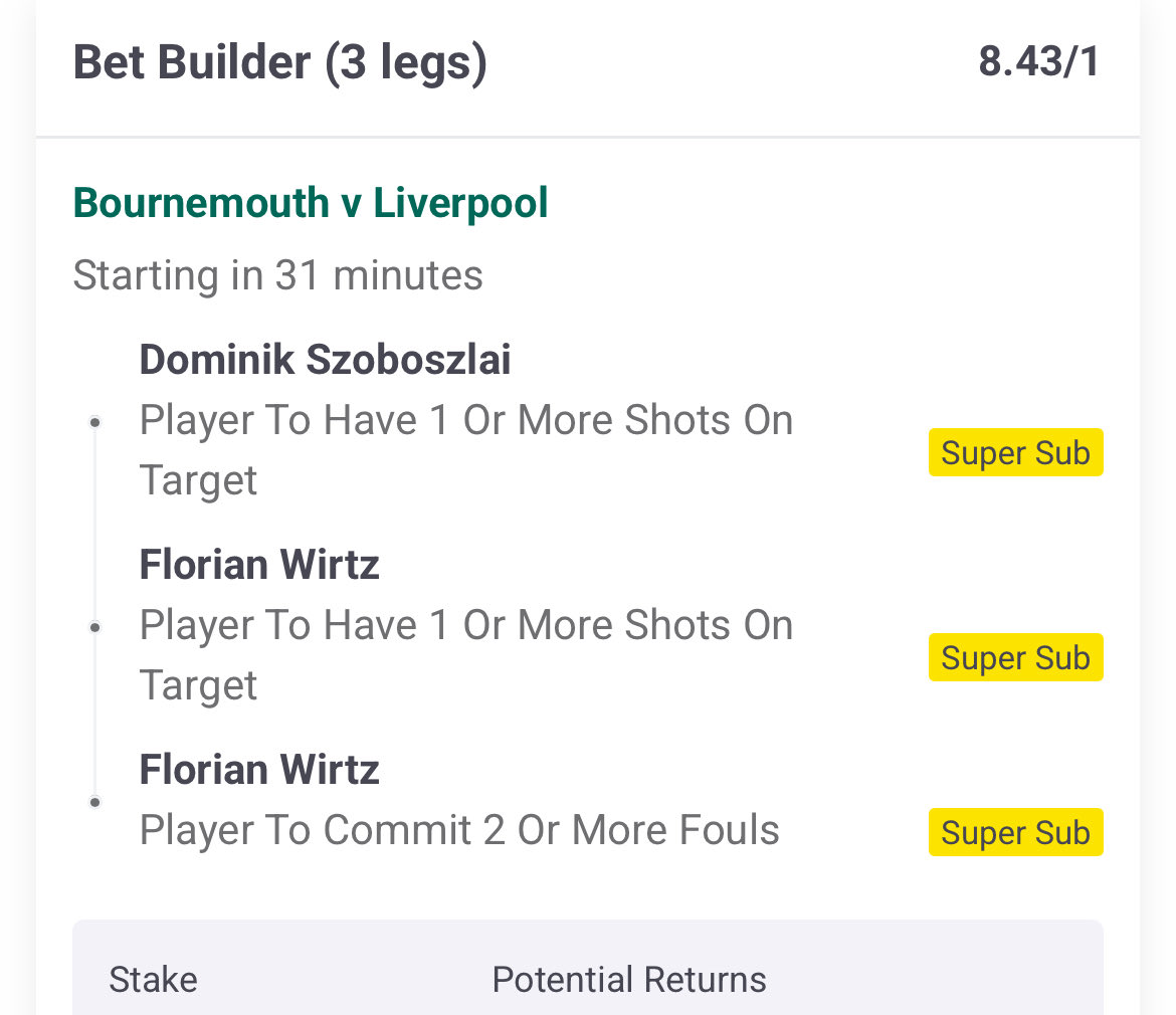Yellowcardtips's tweet image. ⚽ BOURNEMOUTH vs LIVERPOOL ⚽

➡️ 3/1 Card Single 🟨
➡️ 10/1 Card Double 🟨🟨
➡️ 8/1 Bet Builder 🎯

So unlucky today so far !! 💸 Stake responsibly

#bettingtwitter #gamblingtwitter #footballtwitter
#ukbetting #ukpunters
#bournemouth #afcb #liverpool #lfc
#premierleague #epl