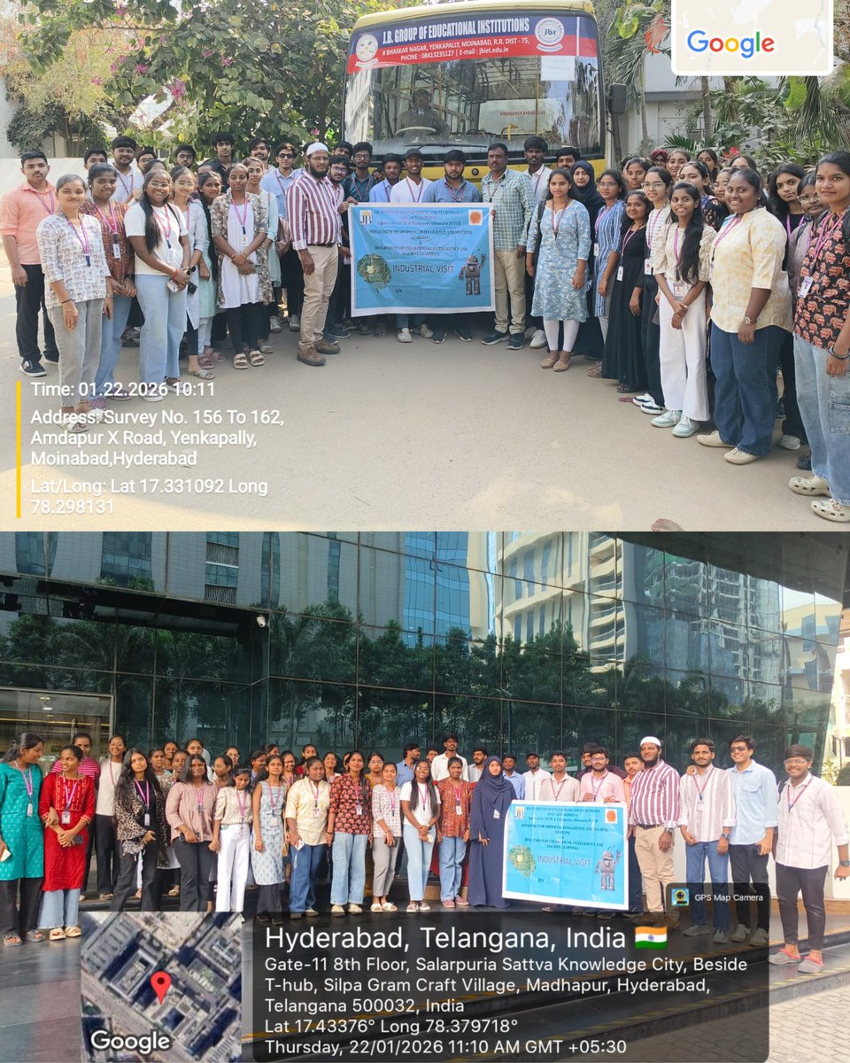 JBIETUpdates's tweet photo. Exploring innovation where ideas turn into impact 🚀

Our Students from the AIML and CSM departments had an insightful industrial visit to T-Hub (Telangana Hub), gaining real-world exposure to startups and emerging technologies.
#AIML #CSM #IndustrialVisit #THub #JBIET https://t.co/hZ79LACUUn